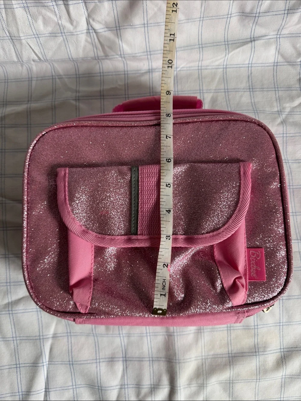 Barbie Sparkle Pink Lunch Bag with Front Pocket